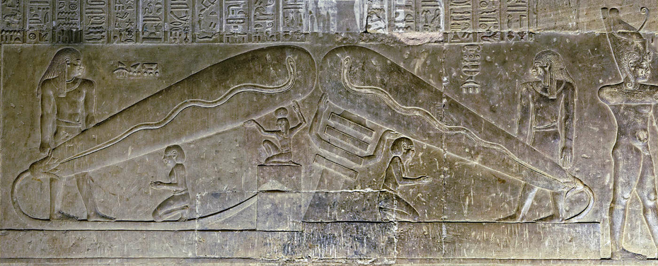 Dendera Light Bulb Relief in Goddess Hathor Temple